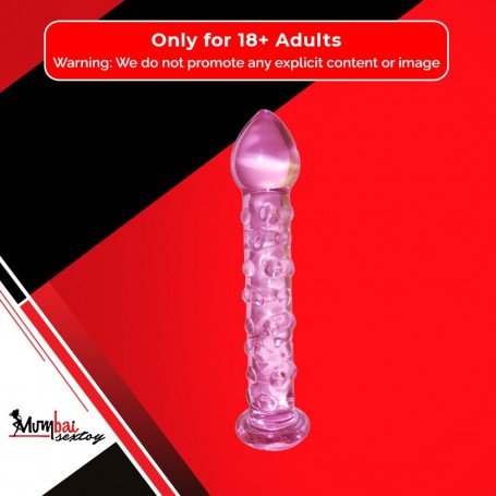 Dotted Purple Glass Dildo GD-006