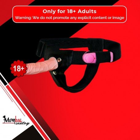 LeLuv 6.5 Male Hollow Vibrating Strap On SO-010