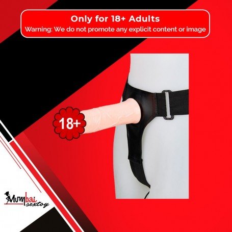 LeLuv 8 Male Hollow Vibrating Strap On SO-016