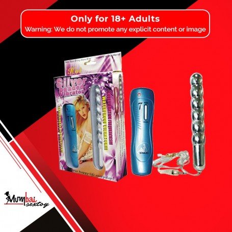 Silver Beaded Anal Vibrator AD-012