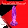 Purple Jelly Anal Vibrating Butt Plug With Suction Cup AD-024