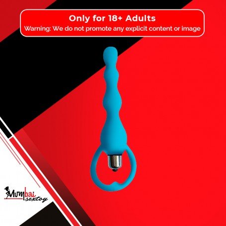 BLUE SILICONE ANAL VIBRATOR AD-029